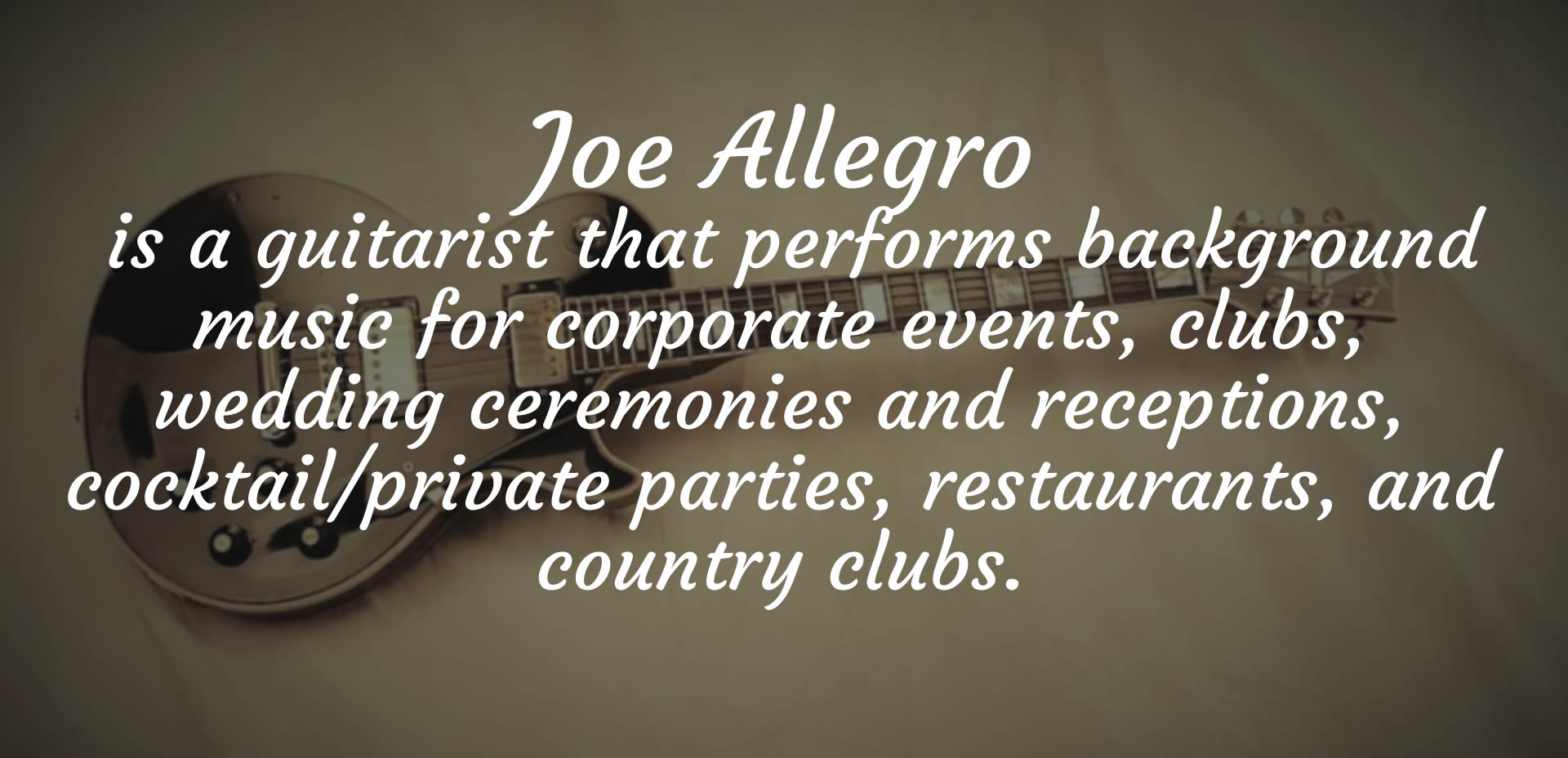 joe allegro guitar player south jersey